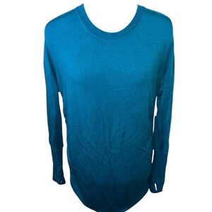 ATHLETA Teal LS Top, P:18.5, L:31